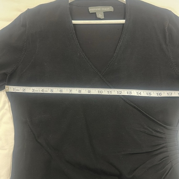 Josephine Chaus Black Women's Faux Wrap Top XL - Picture 2 of 4